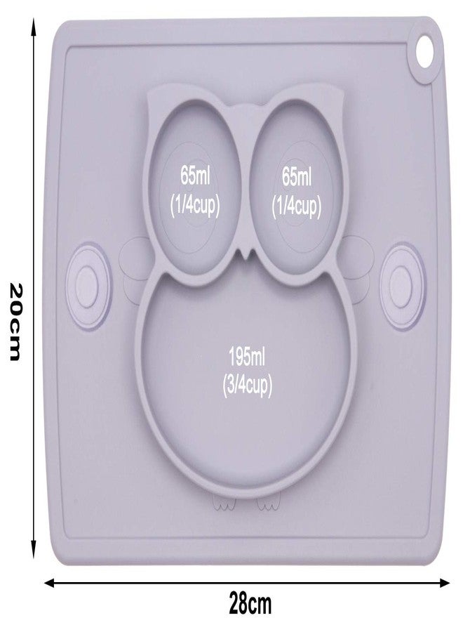 Qshare Toddler Plate, Portable Baby Plate for Toddlers and Kids, BPA-Free Strong Suction Plates for Toddlers, Dishwasher and Microwave Safe Silicone Placemat 11x8x1 inch - Image 5