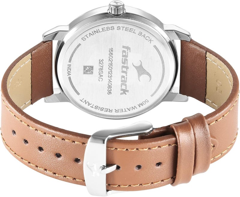 فاستراك ساعة فاستراك أنالوج كاجوال للرجال بمينا أخضر، لون بني - Image 4