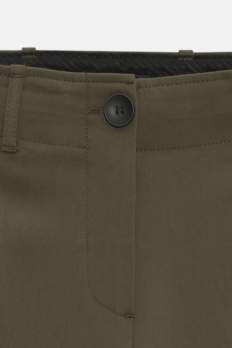 Dilvin Mocha Brown DILVIN Women's High-waist Belted Capri Trousers for Women | Best Price UAE