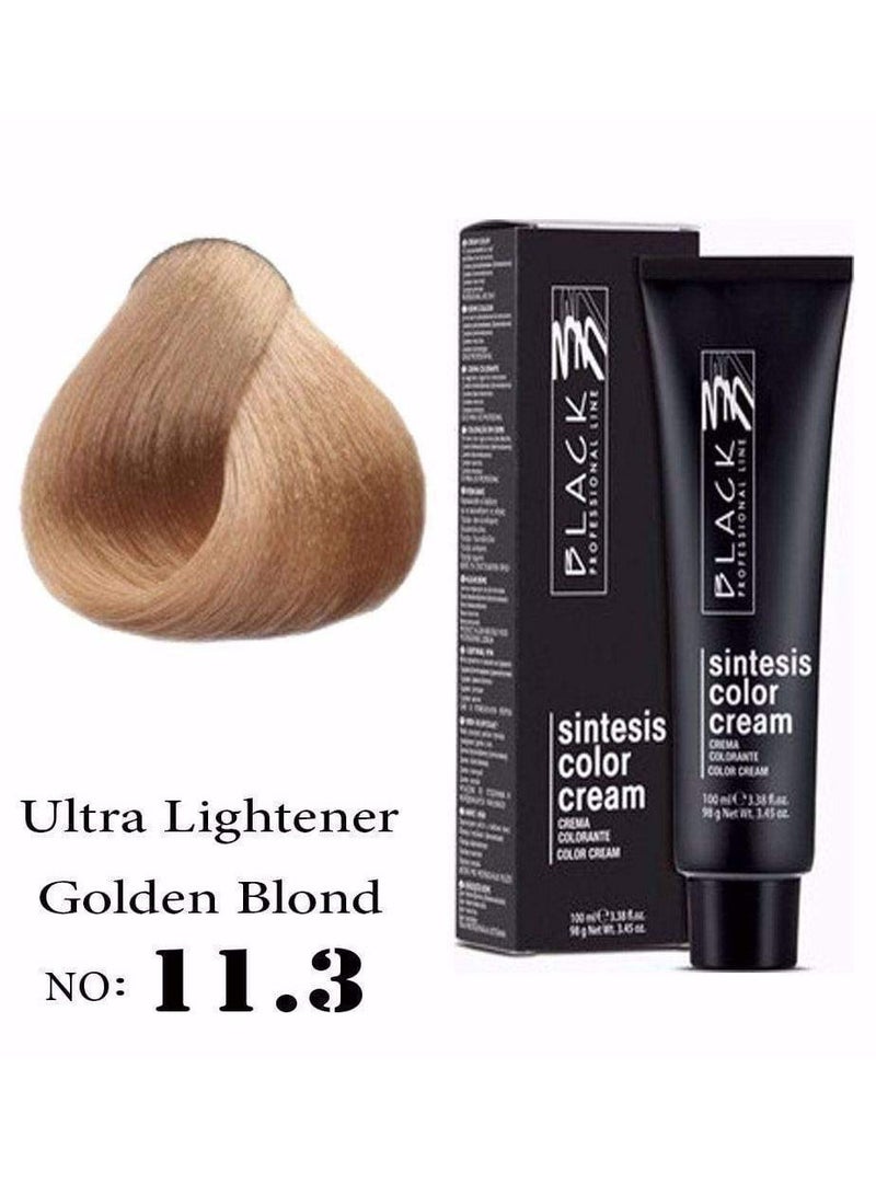 BLACK PROFESSIONAL LINE Black Sintesis Color Cream Ultra Lightener Golden Blonde 11.3