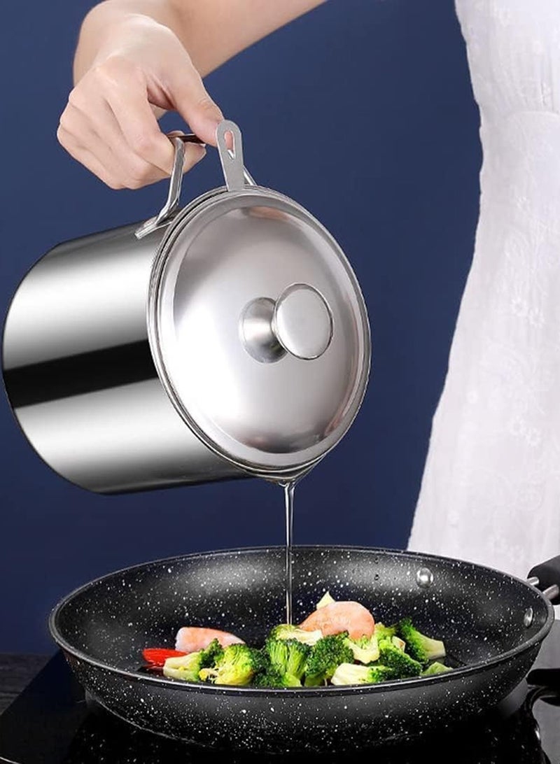 LOOPITYS Oil filter pot for household use, large capacity kitchen, oil filter pot, oil storage tank - Image 5