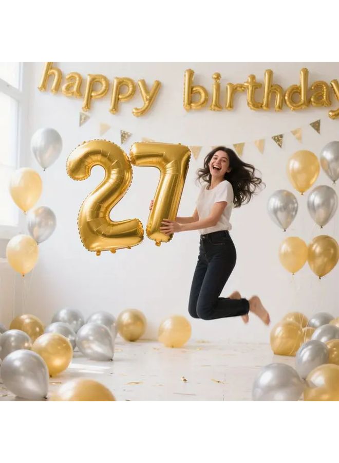 3 Pcs Giant Gold Number Balloons 32 Inch for Birthday Party Anniversary Decor - Image 4