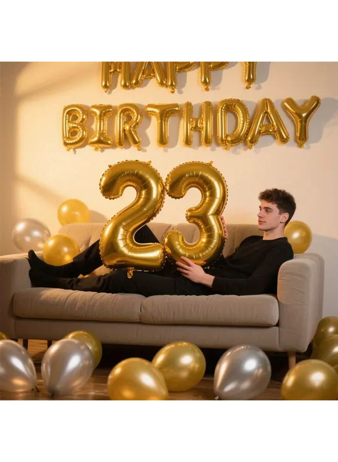 3 Pcs Giant Gold Number Balloons 32 Inch for Birthday Party Anniversary Decor - Image 5