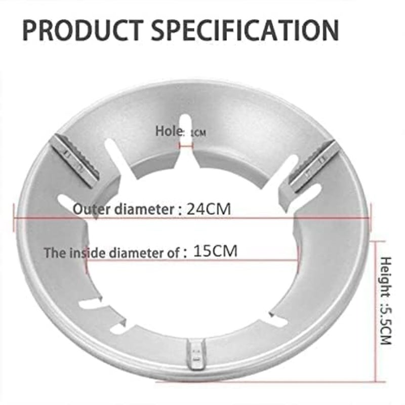 Kayru Gas Saver Burner Stand Gas Chula Burner Gas Saver Stand Jali Ring Fire Windproof Energy Saving Gas Chula Support Stand 4 Legs Supported for Indian Gas 07Mm Metal Pack of 3 - Image 2