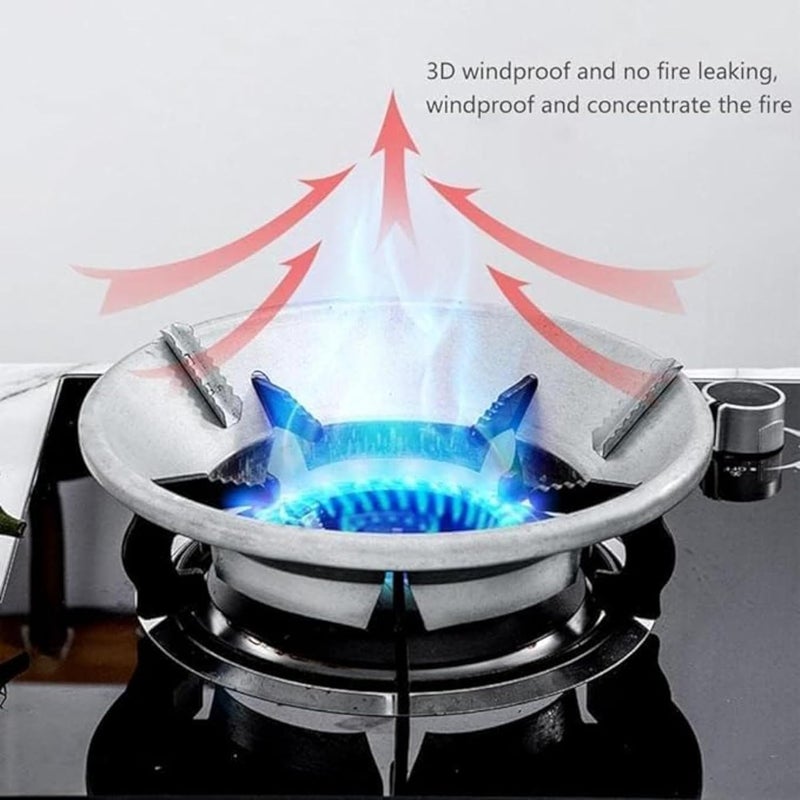 Kayru Gas Saver Burner Stand Gas Chula Burner Gas Saver Stand Jali Ring Fire Windproof Energy Saving Gas Chula Support Stand 4 Legs Supported for Indian Gas 07Mm Metal Pack of 3 - Image 3