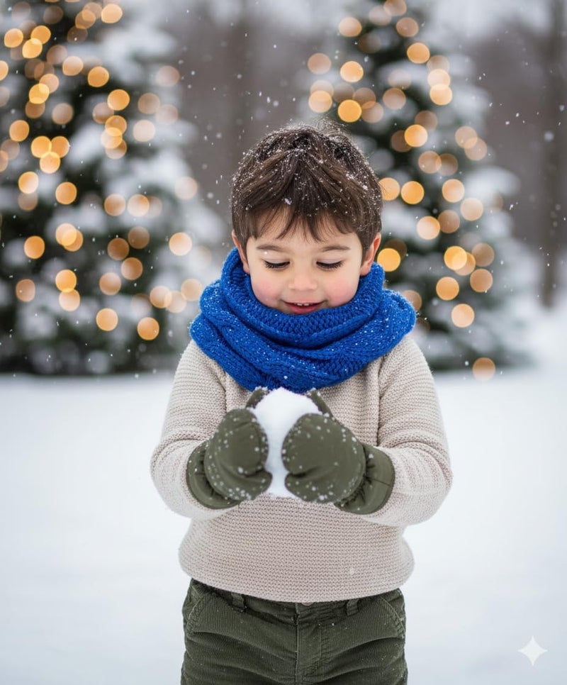 Funky Junque Kids Winter Scarf – Toddler Girl Neck Warmer, Baby Infinity Scarf, Warm Balaclava for Kids, Soft Girls Scarves - Image 2