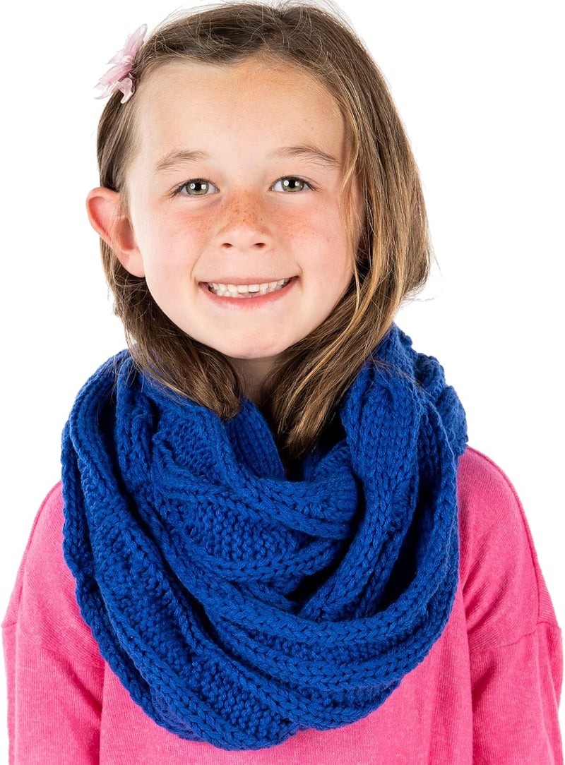Funky Junque Kids Winter Scarf – Toddler Girl Neck Warmer, Baby Infinity Scarf, Warm Balaclava for Kids, Soft Girls Scarves - Image 1