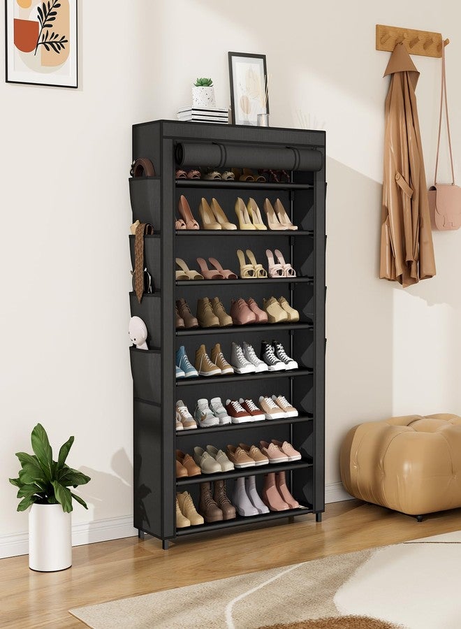 VILICK Shoe Rack with Cover, 8 Tier Tall Shoe Organizer Storage for 36-45 Pair Shoes and Boots Large Shoe Storage Shelf Free Standing Shoe Rack for Closet, Front Door Entrance, Dorm, Garage - Image 2