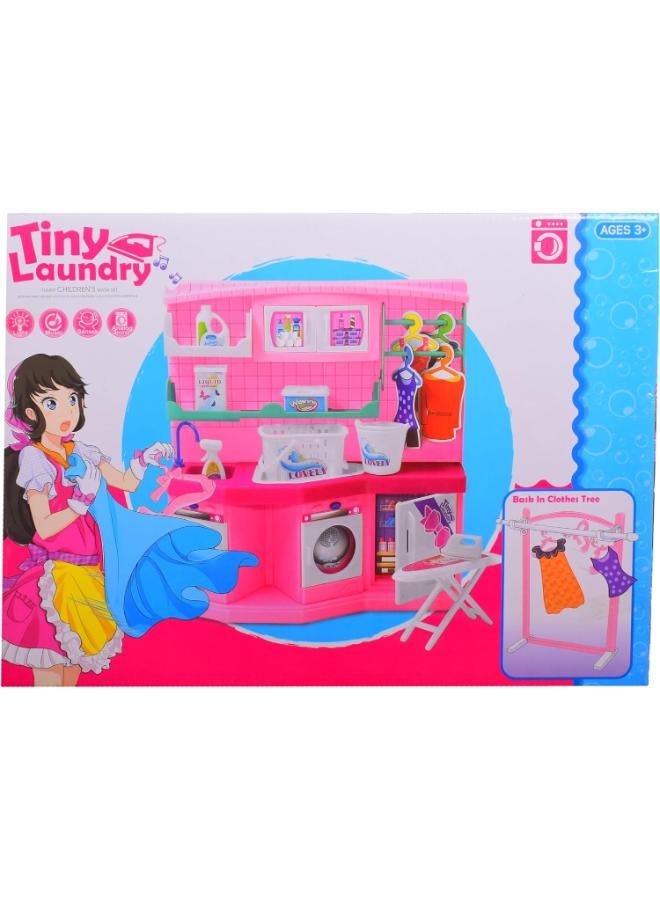 Playkidz Tiny Laundry Pretend Playset for Girls - Multicolor - Image 2