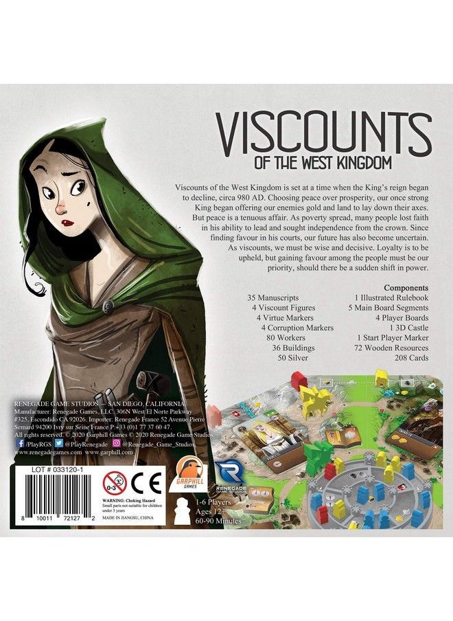 Viscounts Of The West Kingdom (Rgs2127) 1 4 Players Ages 12 And Up 60 90 Min Strategy Board Game Night For Teens Adults Be The Player With The Most Victory Points