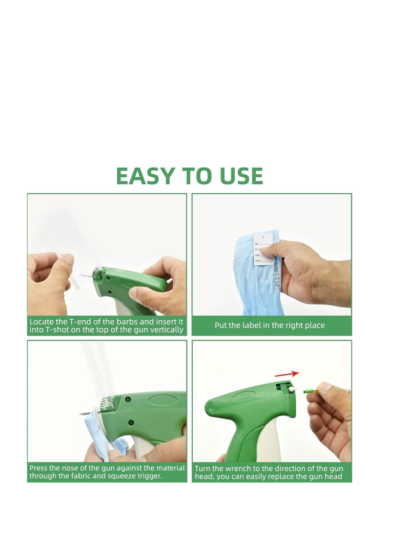 Terabyte Price Tag Attacher for Clothing, 2306 Pcs  with 5 Steel Needles and 1000 pcs 2 Black and White - Image 3