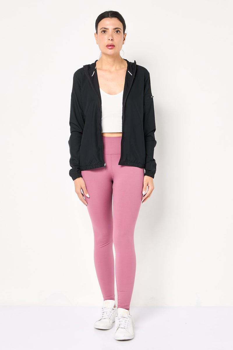 Nike Women Standard Fit Long Sleeve Running Jacket, Black - Image 2