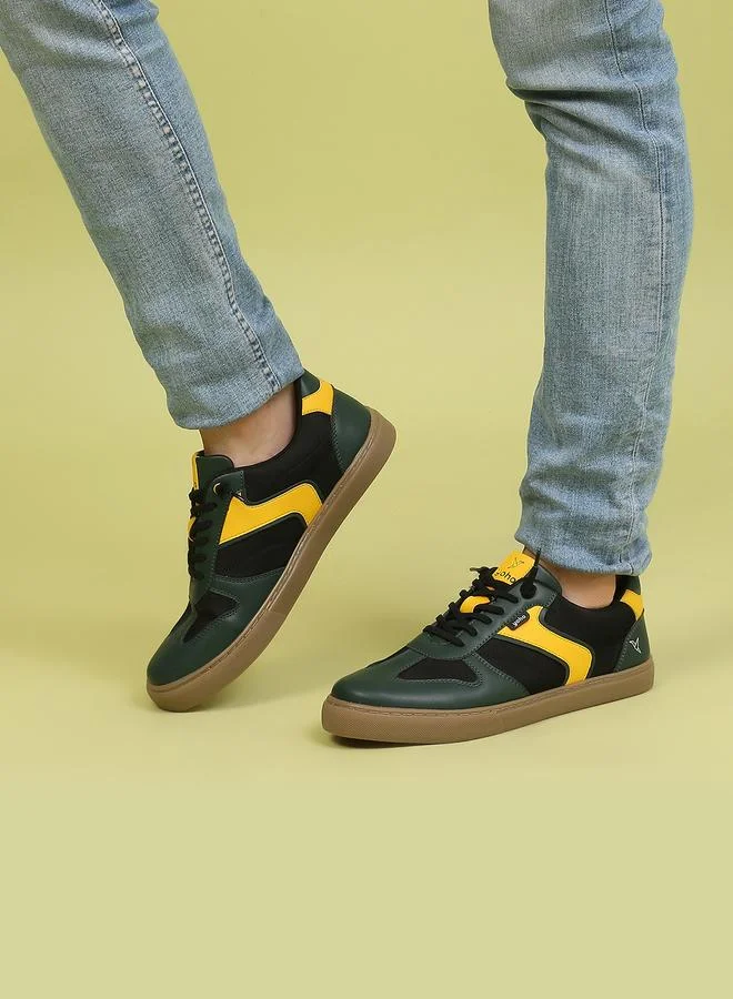 YOHO Men Stride Color Block Stretch Lace Sneakers