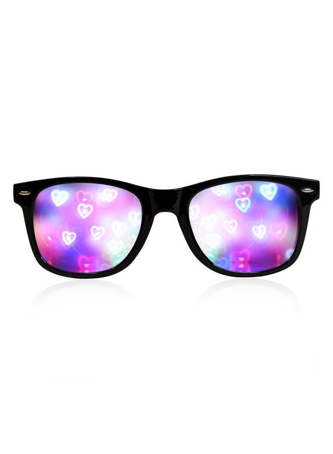 GloFX Heart Effect Diffraction Glasses - See Hearts! - 2019 MODEL Special Effect Rave EDM Festival Light Eyewear - Image 1
