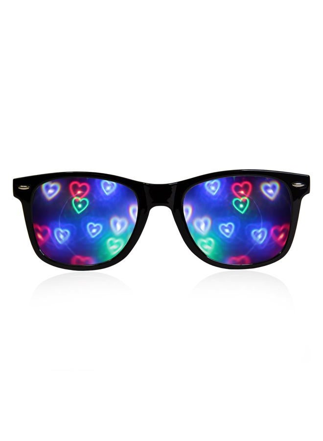 GloFX Heart Effect Diffraction Glasses - See Hearts! - 2019 MODEL Special Effect Rave EDM Festival Light Eyewear - Image 2