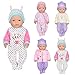 ebuddy 7 pcs Baby Doll Clothes Fit for 1416 Inch Baby Doll Dresses Outfits 17 inch New Born Baby Dolls15 Inch Baby Doll No Doll - Image 4