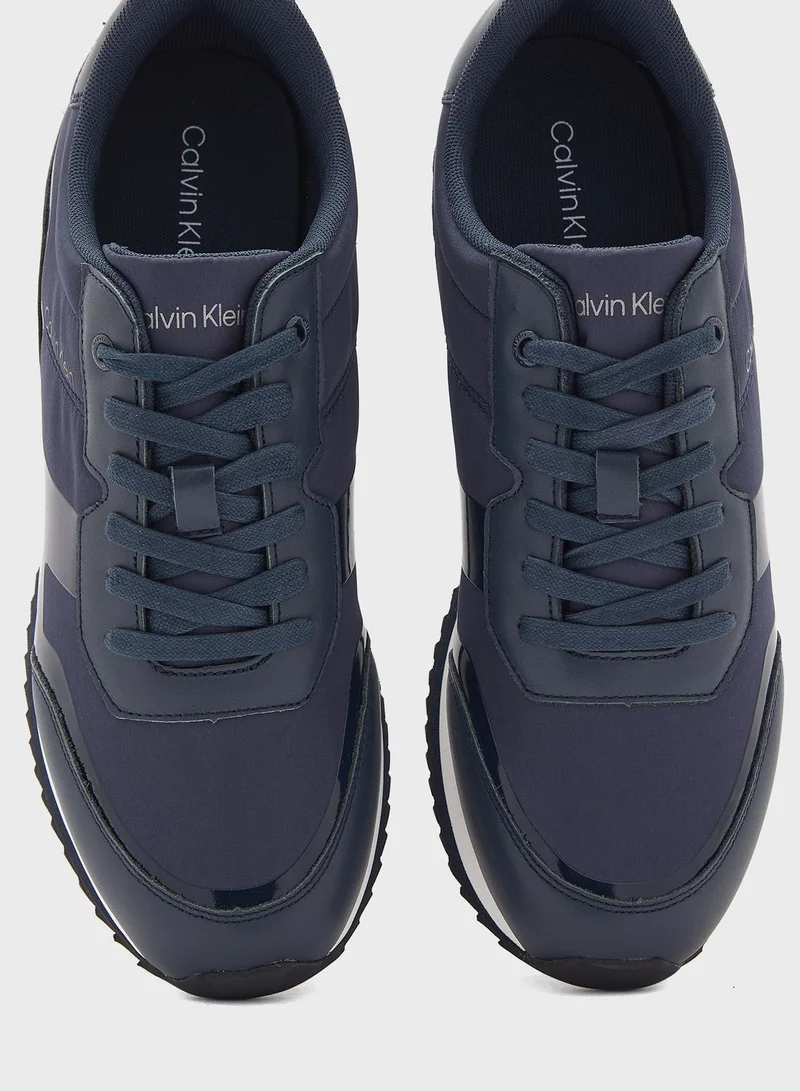 CALVIN KLEIN Retro Logo Print Low Top Sneakers