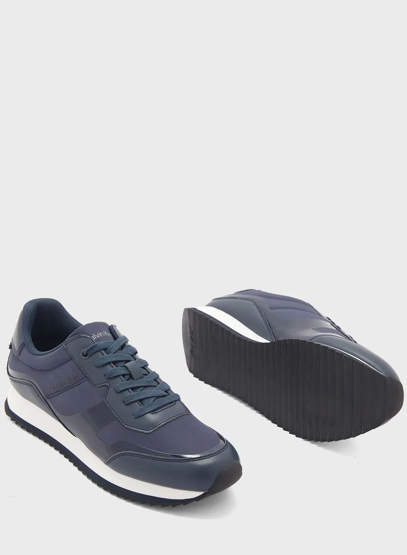 CALVIN KLEIN Retro Logo Print Low Top Sneakers