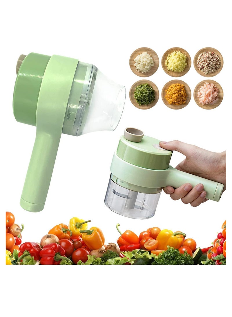 4 in 1 Handheld Electric Vegetable Cutter Set - Image 1
