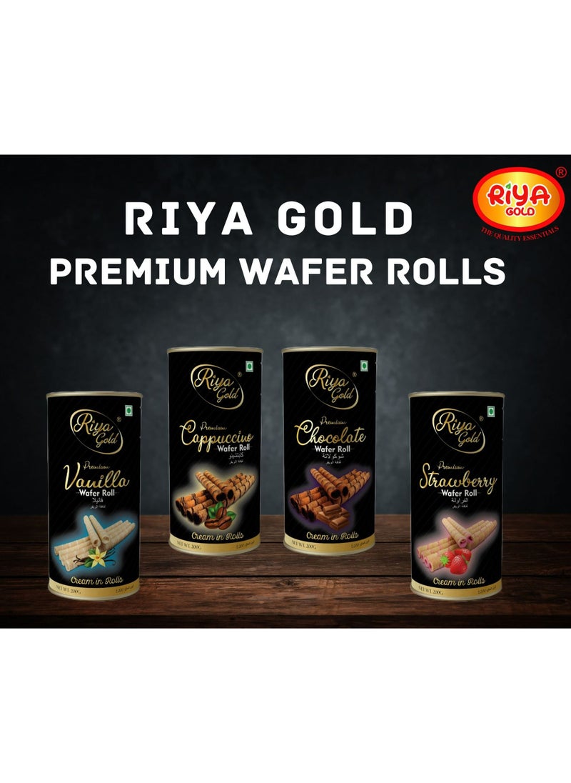 Riya Gold - Premium Chocolate Wafer Rolls 200g - Image 1