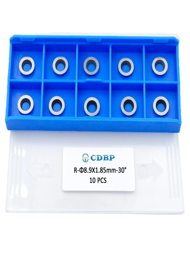 CDBP 8.9mm(1/3 inch) Round Carbide Inserts for Woodturning, R8.9×1.85mm Indexable Carbide Cutter fits for DIY Woodworking Lathe Wood Turning Finisher Hollower Tools, Ci5, 10pcs - Image 1