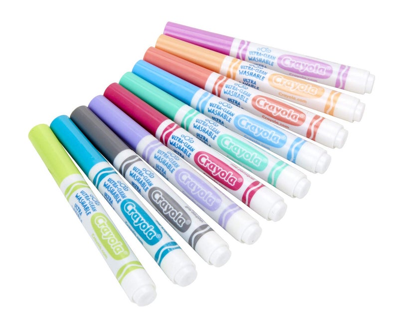 Crayola Ultra Clean Washable Markers, Tropical, Gift for Kids, 10Count - Image 4