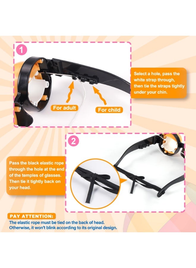 Peachjoy Novelty Eyeglasses Fake Eyeballs, 2 Pairs Funny Eyes Glasses, Crazy Big Eyeball Glasses, Eyeball Shaped Sunglasses Dress- up  for Kids Adults Party, Green and Yellow - Image 2