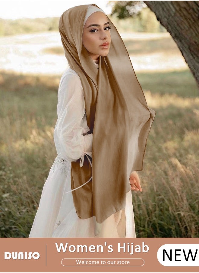 DUNISO Women's Hijab, Premium Breathable Chiffon Hijab, Stylish and Comfortable Hijab Scarfs,  Very Comfy & Good for Everyday Use, Versatile and Artistic Scarf for Women  - Image 1