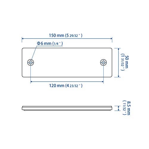 MFC PRO 6" Rectangular Stick-on/Screw Mount Reflectors (Kit 3/Yellow+Red) - Image 3