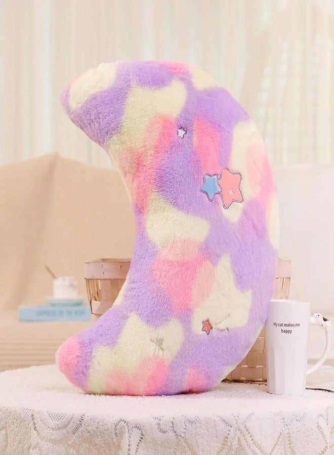 Tickles Rainbow Moon Shape Cushion Soft Plush Pillow for Kids Boys & Girls Room & Car Decoration (Color: Multicolor Size: 20 cm) - Image 1