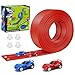 KETIEE Flex Tracks 16Ft for Kids Flexible Race Car Ramp Track with 2 Small Racecars and 4 Suction Cups Compatible with Diecast 164th Cars Rolls Up Portable Racetrack for Ages 3 Up - Image 2