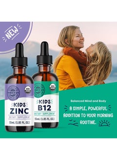 Vimergy Kids Organic Liquid B12 – Promotes Physical Development & Cognitive Function* – Fast-Absorbing Immune Support* – USDA Organic, Vegan, Non-GMO – 55 mL  - Image 2