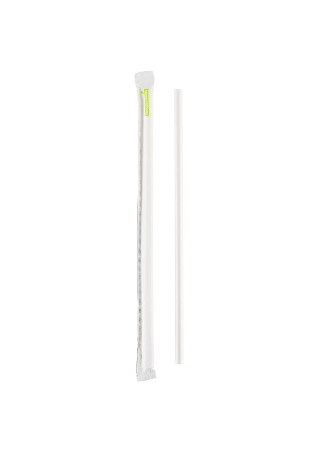 Restaurantware 7.5 Millimeter Wrapped Straws, 1000 Disposable Drinking Straws -  No Wasteful Materials, Alternative To Plastic Straws, White Rice Paper Plasticless Straws, For Cold Drinks,  - Image 2