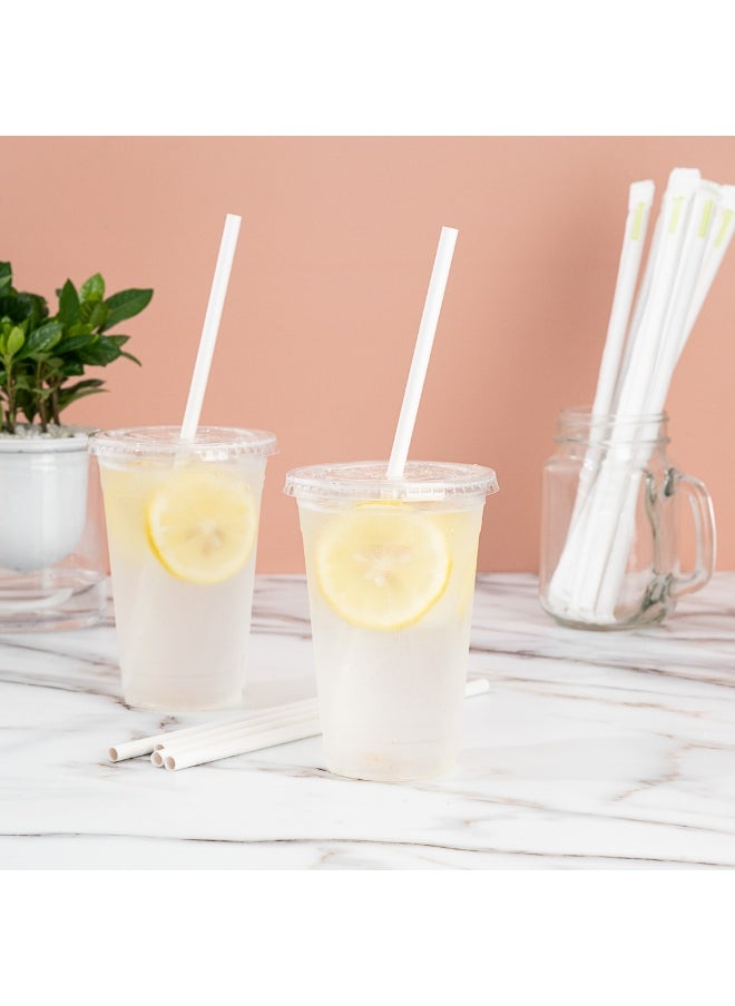 Restaurantware 7.5 Millimeter Wrapped Straws, 1000 Disposable Drinking Straws -  No Wasteful Materials, Alternative To Plastic Straws, White Rice Paper Plasticless Straws, For Cold Drinks,  - Image 3