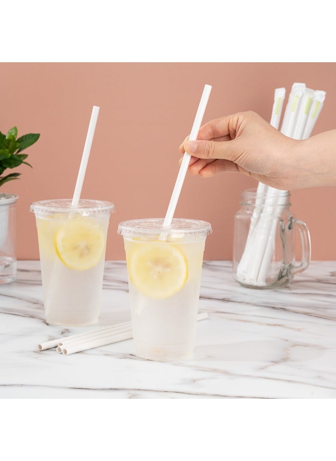 Restaurantware 7.5 Millimeter Wrapped Straws, 1000 Disposable Drinking Straws -  No Wasteful Materials, Alternative To Plastic Straws, White Rice Paper Plasticless Straws, For Cold Drinks,  - Image 4