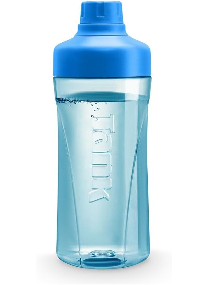 Tank Tritan, 550ml, Blue, Plastic Bottle, BPA free, Leakproof