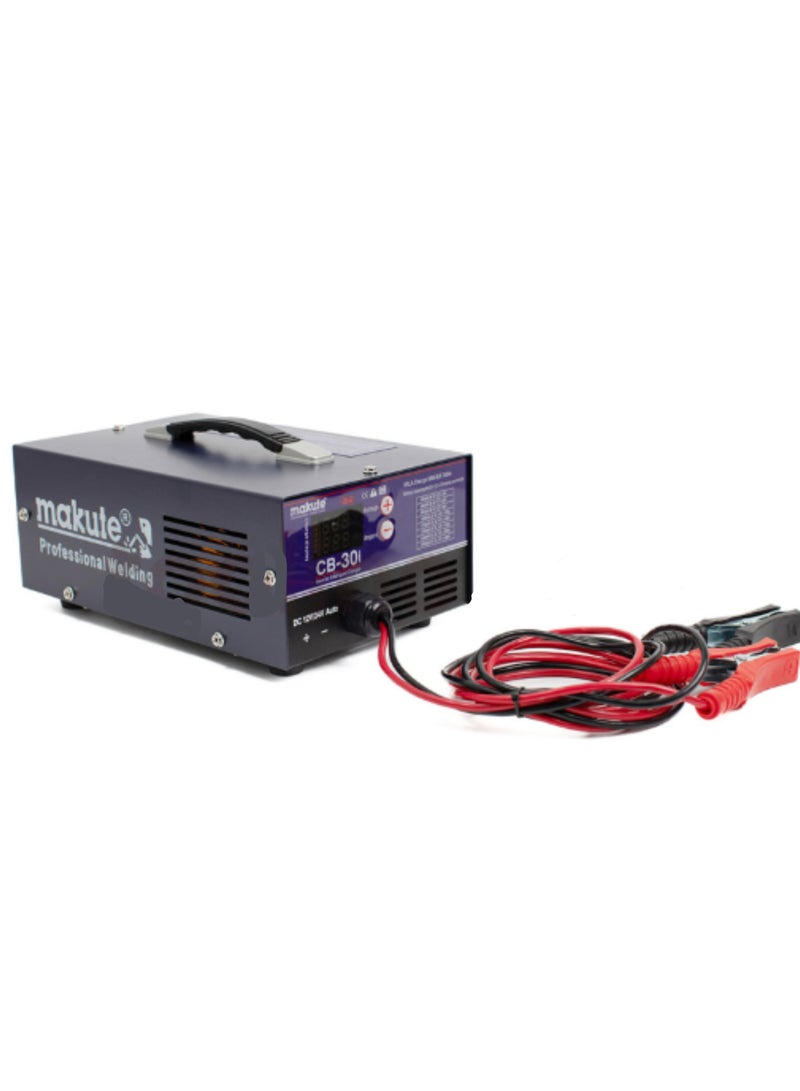 ماكيوت شاحن بطارية السيارة، مخرج 12 فولت/24 فولت، تيار شحن 4A-30A، شاشة رقمية، حماية من الحمل الزائد وانعكاس القطبية، شاحن بطارية الرصاص الحمضي للدراجات النارية والسيارات والشاحنات الصغيرة والشاحنات الخفيفة-CB-30I - Image 3