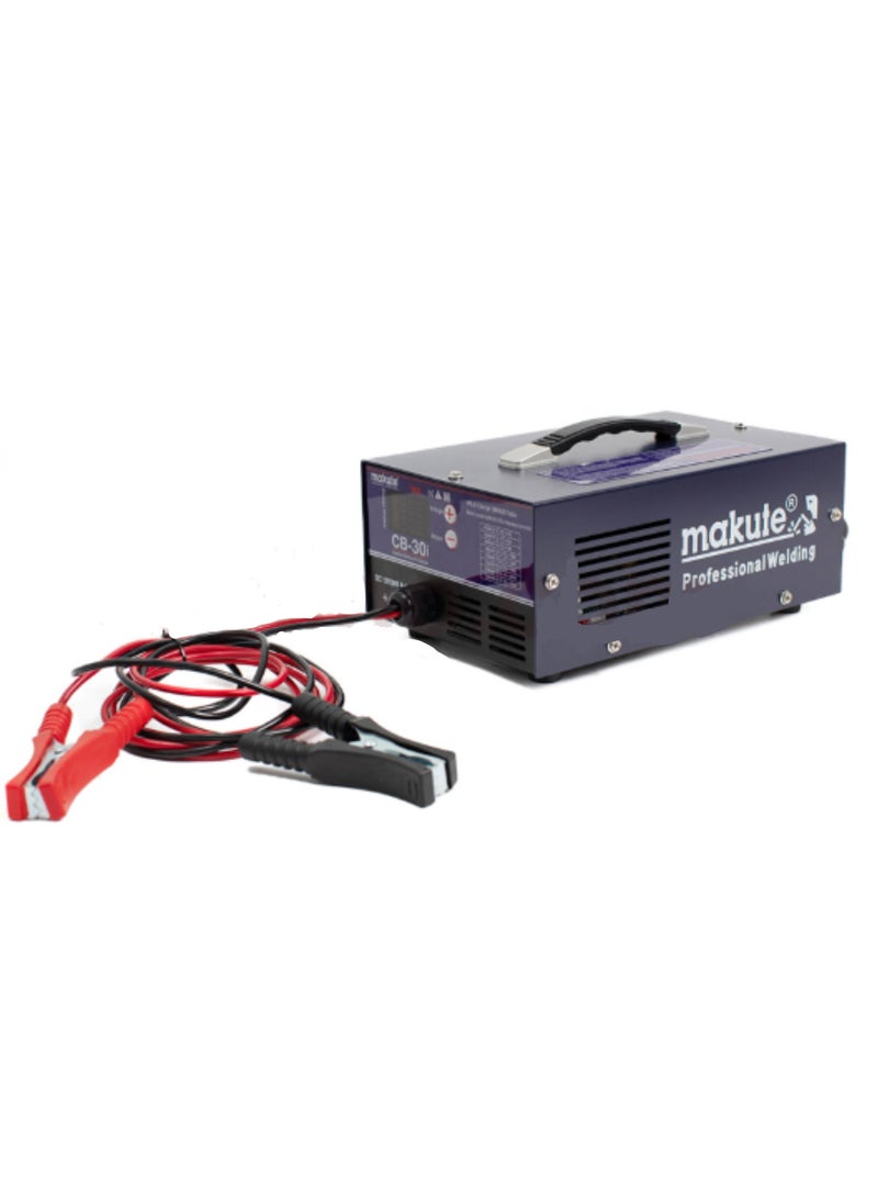 ماكيوت شاحن بطارية السيارة، مخرج 12 فولت/24 فولت، تيار شحن 4A-30A، شاشة رقمية، حماية من الحمل الزائد وانعكاس القطبية، شاحن بطارية الرصاص الحمضي للدراجات النارية والسيارات والشاحنات الصغيرة والشاحنات الخفيفة-CB-30I - Image 4