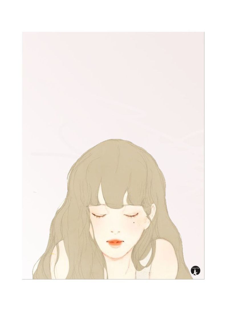 RKN Metal Plate Of Korean Art Poster Pink/Beige