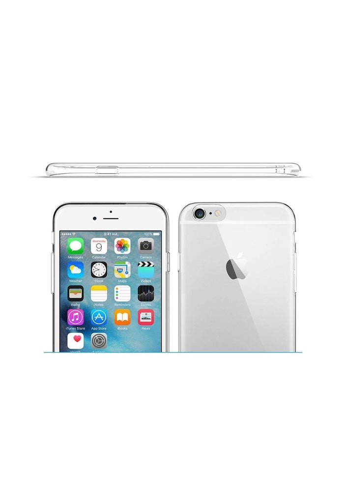ماركة غير محددة - غطاء خلفي شفاف من السيليكون TPU لهاتف Apple iPhone 6 / 6s، مضاد للاصفرار وعالي الحماية من الصدمات متوافق مع Apple iPhone 6 / 6s (4.7 بوصة) (شفاف) - Image 1