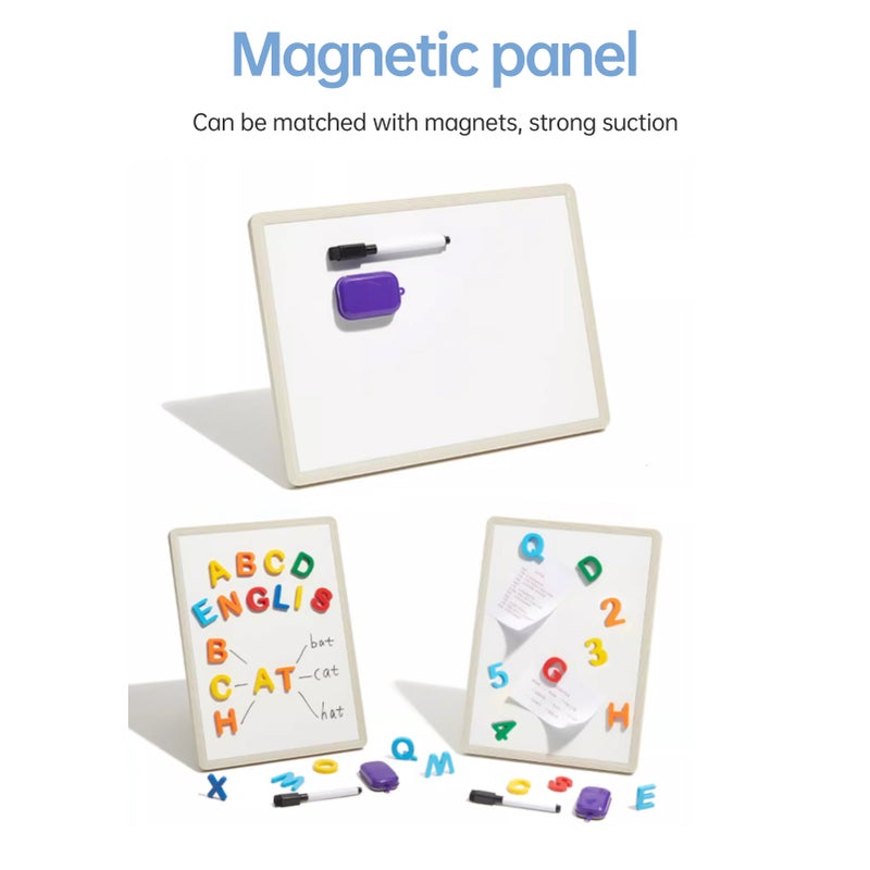 Jielisi Versatile Magnetic Desktop Whiteboard with Stand-up Writing Board  Includes 3PCS Black Marker & 1 Eraser Easy to Write and Erase Perfect for Office/ School/ Home Use - Image 5