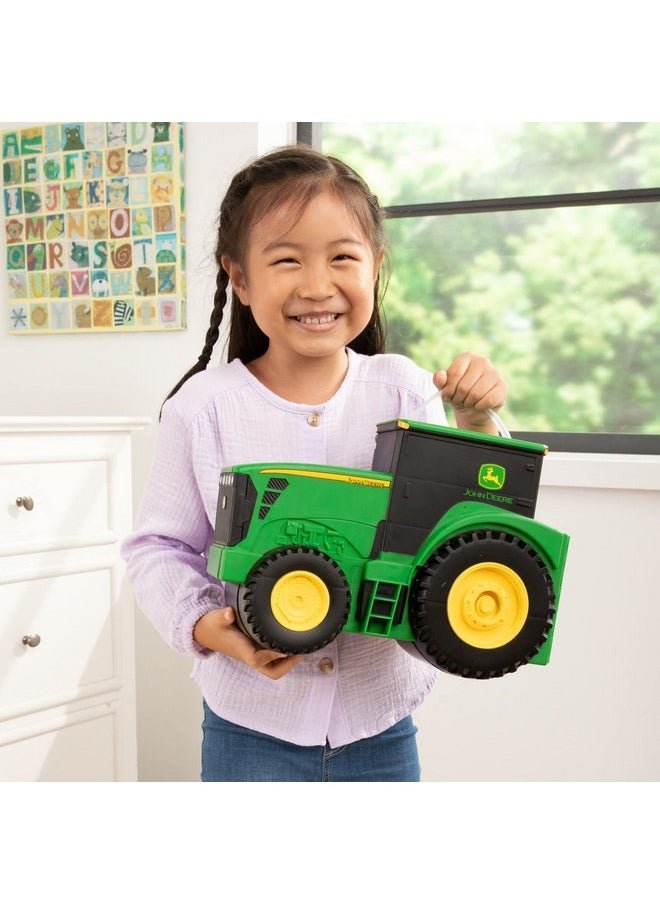 John Deere John Deere Value Set and Carrying Case - Portable Tractor-Shaped Carrying Case with 10 Compartments - Farm Toys - 18 Count - 3 Years and Up,Black/ Green/ Yellow  - Image 5