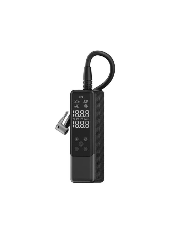 Yesido VC05 Portable Wired Car Mini Inflator Pump, Compact 12V Electric Air Compressor for Car Tires, Motorcycles, Bicycles, and Sports Balls with LED Light and Easy-to-Use Design