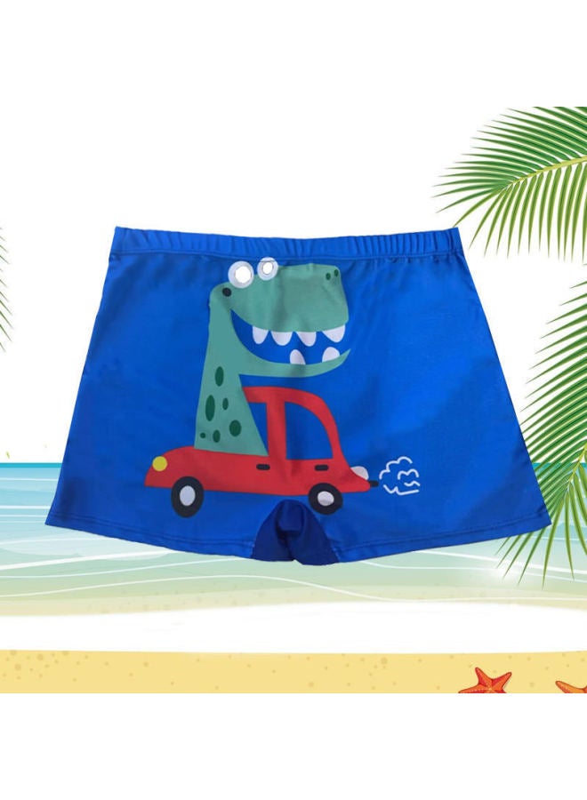 Loquat Summer 3-6 Years Old Boxer Swim Trunks Adolescent Children Cartoon Boys Kids Printed Hot Spring Equipment Shorts-Color:Headphones Dinosaur- - Image 4