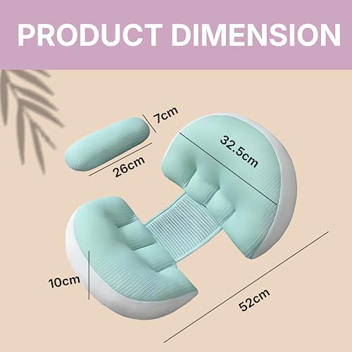 OBABY Pregnancy Pillow – Adjustable U Shaped Pregnancy Pillow for Belly and Back Support, Maternity Body Pillow for Side Sleeping, Compact Pregnancy Support Pillow for Comfort. - Image 2