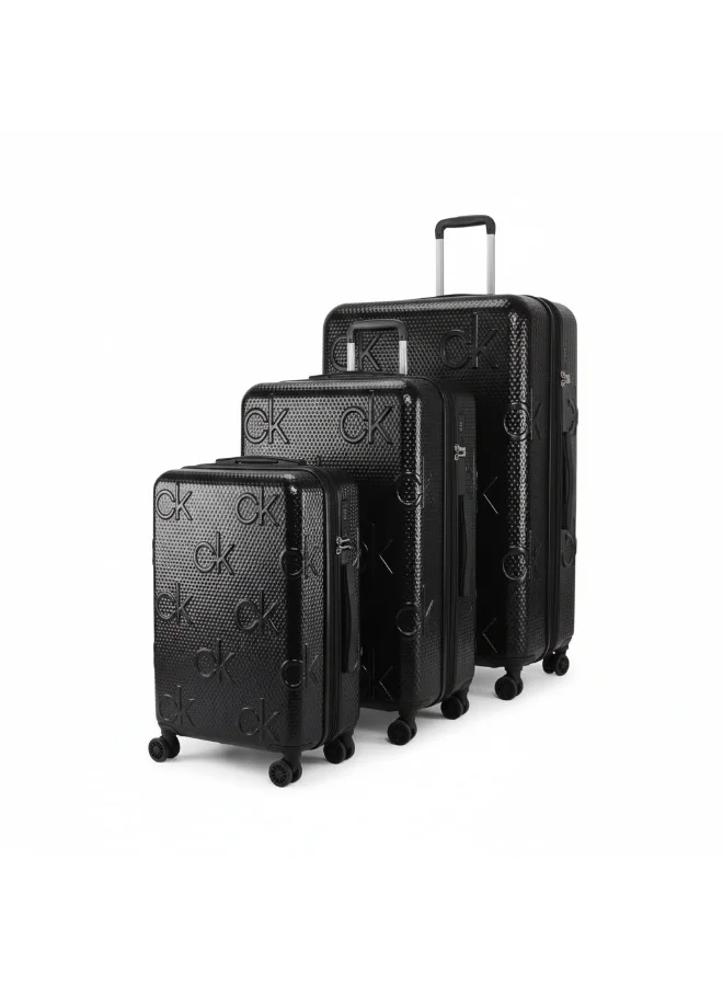 CALVIN KLEIN Black Calvin Klein Insignia 4.0 Hardside Luggage on Wheels for Unisex | Ultra Lightweight ABS with 4 Spinner Wheels | Color Black  | Best Price UAE