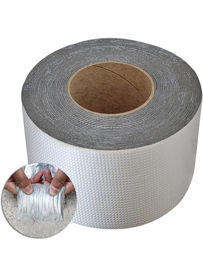 PROMASS promass Professional Super Waterproof Tape,Aluminum Foil Butyl Seal Tape for Leakage,for Roof Leak, Surface Crack, Window Sill Gap,Awning, Pipe Rupture, Boat Sealing, Etc (5 * 500cm)  - Image 1