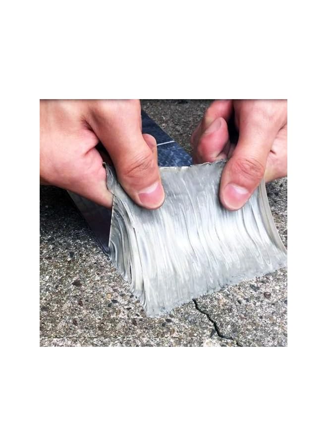 PROMASS promass Professional Super Waterproof Tape,Aluminum Foil Butyl Seal Tape for Leakage,for Roof Leak, Surface Crack, Window Sill Gap,Awning, Pipe Rupture, Boat Sealing, Etc (5 * 500cm)  - Image 2