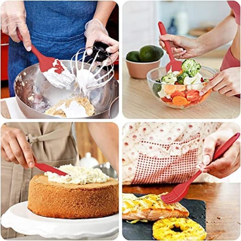 DUDSCOG 6Piece Silicone Spatula Set HeatResistant BPAFree NonStick for Cooking Baking Mixing Kitchen Use - Image 4