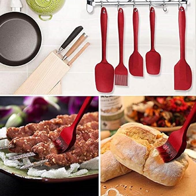 DUDSCOG 6Piece Silicone Spatula Set HeatResistant BPAFree NonStick for Cooking Baking Mixing Kitchen Use - Image 5